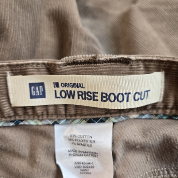 Vintage Gap Bootcut Midrise Corduroy Tan Womens 14 90s Retro Fall Winter NWOT - Picture 5 of 6